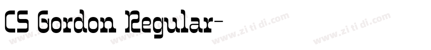 CS Gordon Regular字体转换
